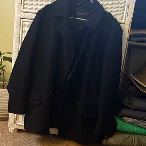 Nautica Men's Classic Black Pea Coat